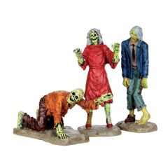 Lemax walking zombies Spooky Town