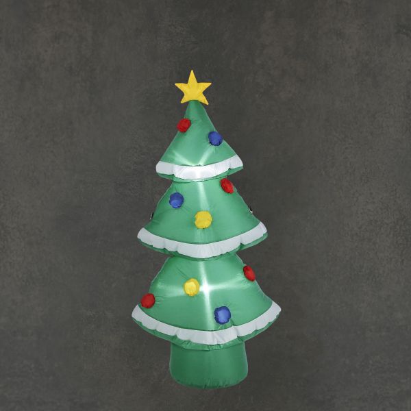 Luca Lighting - Opblaasbaar kerstboom groen led IP44 - h120xd62cm kopen? |