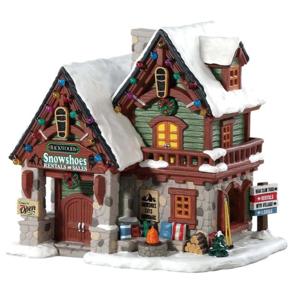 Lemax backwoods snowshoe rental shop Vail Village 2018 Felinaworld