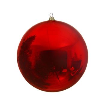Decoris bola de navidad 40cm de plástico, color rojo 1 pieza
