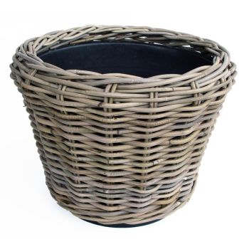 Van der Leeden Rotan Drypot grande panier à plantes 43x33cm Marron