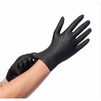 Gants en nitrile noirs taille L 100pcs
