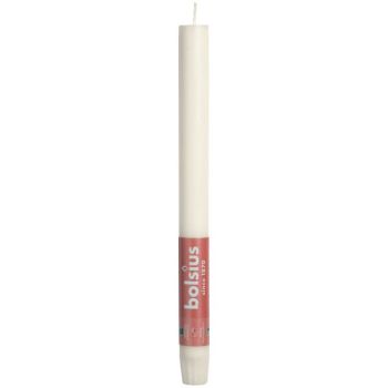 Bolsius dinerkaars rustiek shine 27cm soft pearl