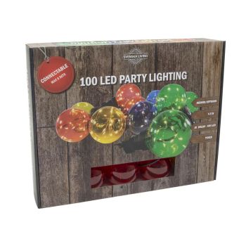Kerstverlichting Partylight - 10 lámparas 100 LEDs multicolor IP44 temporizador 4.5m