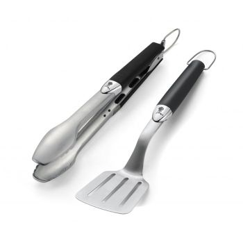 Weber set de 2 pièces, pinces et spatule en acier inoxydable