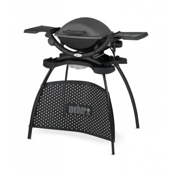 Weber Q 1400 Elektrogrill mit Gestell dunkelgrau