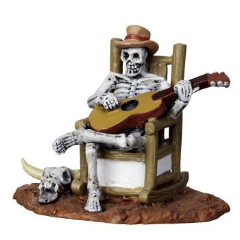 Lemax rocking chair skeleton Spooky Town 2012