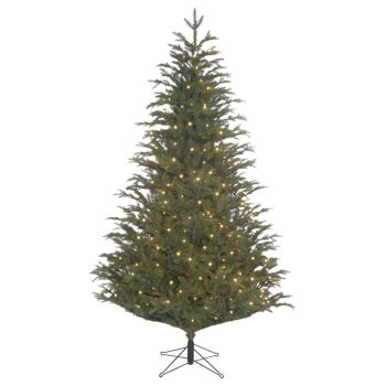 Black Box Trees Frasier - árbol de navidad artificial con iluminación verde 2,6m x 1,61m