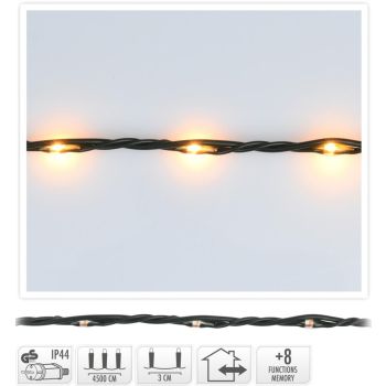 Luces de Navidad LED de Merkloos con 1500 bombillas 45m, blanco cálido extra