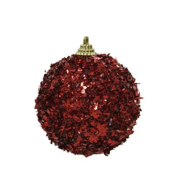 Decoris bola de navidad 8cm de plástico, color rojo 1 pieza