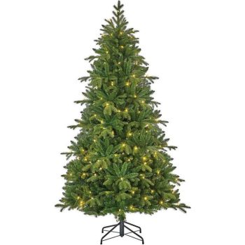 Black Box Trees Brampton - árbol de navidad artificial con iluminación verde 1,85m x 1,14m