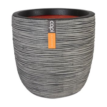 Capi nature Kugelrippe nl Kunststoff-Blumentopf 35x34 cm anthrazit