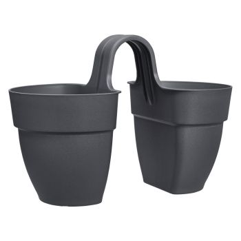 Elho vibia Campana bloem twin 21 cm Antraciet