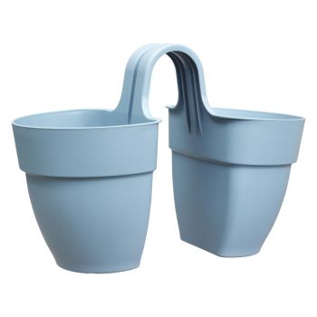 Elho Vibia Campana bloempot twin 21 cm vintage blauw