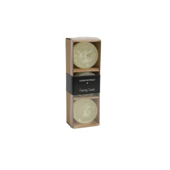 Countryfield drijfkaars bollie 5x4cm crème 3 stuks