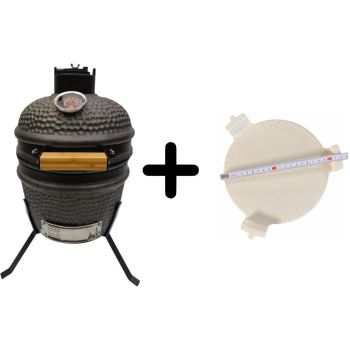 Compleet - Own Grill 13 inch kamado barbecue met heatdeflector