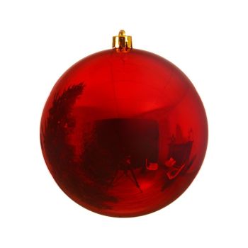 Decoris bola de navidad 25cm de plástico, color rojo 1 pieza