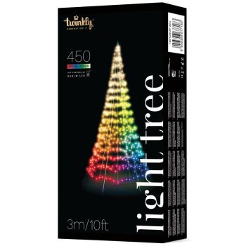 Twinkly Light Tree 450 RGB+W Fahnenmast-Weihnachtsbaum 3 m 16 Millionen Farben + Warmweiß