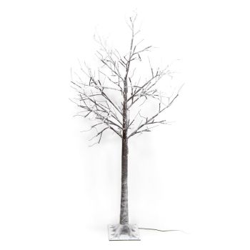 Illuminazione natalizia albero di betulla marrone 120 luci 130cm classic