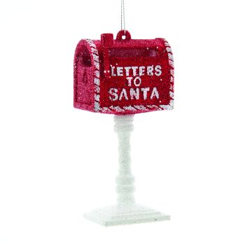 Kurt S. Adler bola de navidad 11cm de plástico, color rojo 1 pieza