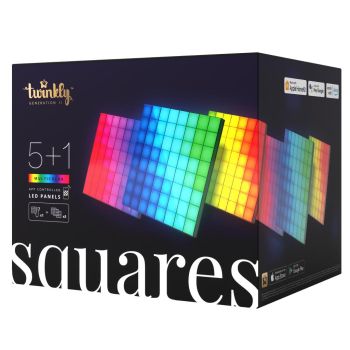 Twinkly Squares - 5+1 multicolor app gestuurde LED panelen