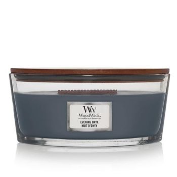 WoodWick ellipse candle evening onyx 