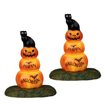 Lemax cat and pumpkin, set of 2 Spooky Town 2022