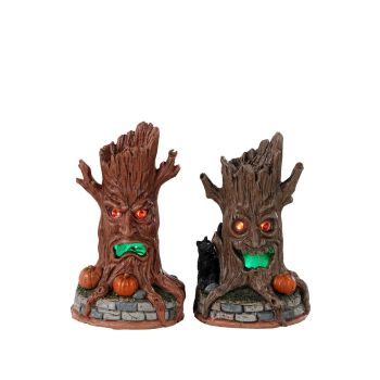 Lemax haunted tree trunks, set of 2 Spooky Town 2023