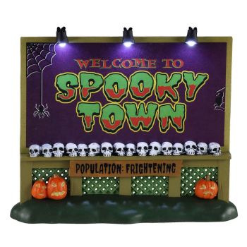Lemax spookytown sign Spooky Town 2020