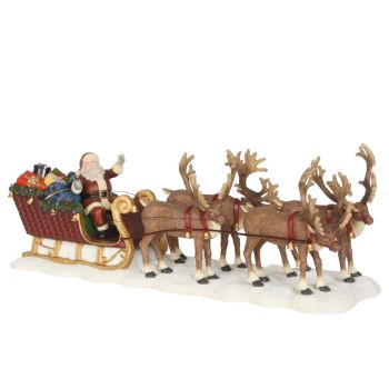 Luville Schneewald Santa reindeer sledge