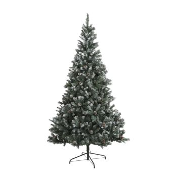 Black Box Trees Pinyon albero di natale artificiale con neve blu 1,55 m x 86 cm