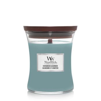 WoodWick medium candle evergreen cashmere 