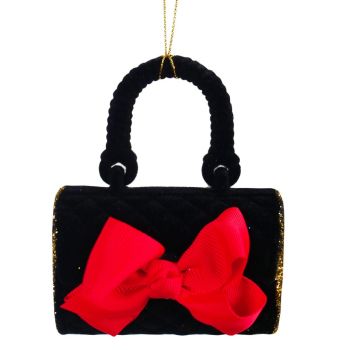 Kurt S. Adler pallina di natale - Borsa 8cm in plastica, colore nero 1 pezzo