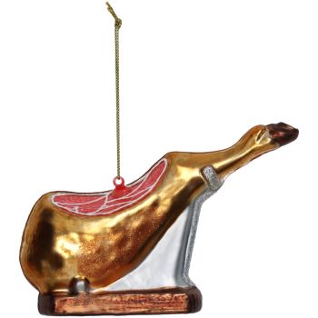 HD Collection adorno de navidad 7.5cm de vidrio, color oro 1 pieza