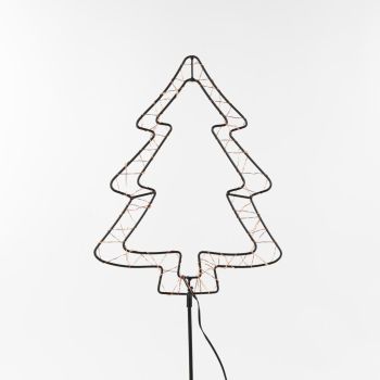 Collezione di Anna albero nero su bastone luci di Natale 40LED classiche