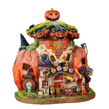 Lemax sugared pumpkin candy shoppe Spooky Town 2022