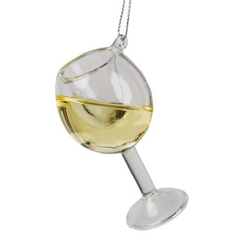 Kurt S. Adler pallina di natale - Vino bianco 8cm in vetro, colore trasparente 1 pezzo