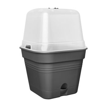Elho Green basics Anzuchttopf quadratisch all-in-1 20cm living black