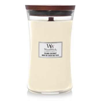 WoodWick large candle island coconut 