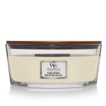 WoodWick ellipse candle island coconut 