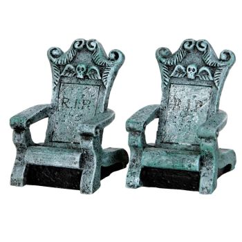 Lemax tombstone chairs, set of 2 Spooky Town 2013