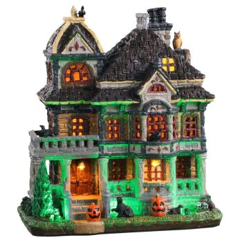 Lemax grimsbury haunted house, with 4.5v adaptor Spooky Town 2020