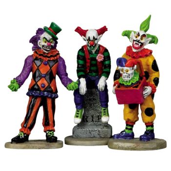 Lemax evil sinister clowns, set of 3 Spooky Town 2011