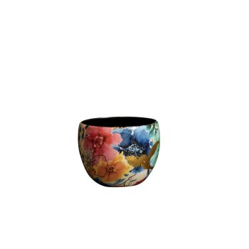 TS Collection Blumentopf Sparkle Metall 9x7cm spring