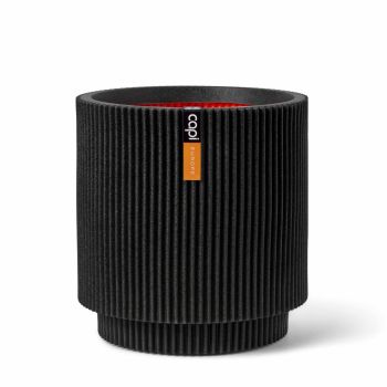 Capi nature groove nl zylinder blumentopf 35x38 cm schwarz