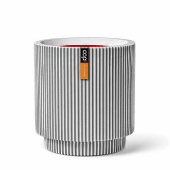 Capi nature groove nl Zylinder Blumentopf 35x38 cm Elfenbein