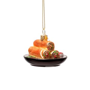 Vondels bola de navidad - Rollitos de primavera 7cm de vidrio, color multi 1 pieza