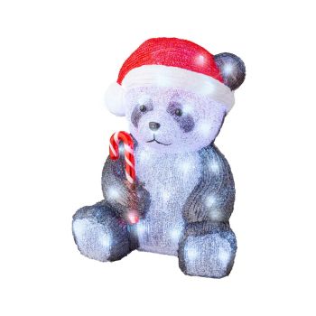 Lumineo figura natalizia LED in acrilico panda 36cm