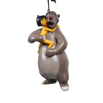 Kurt S. Adler plastic christmas bauble - Disney Mowgli and Baloe 10.5cm multicolor 1 piece