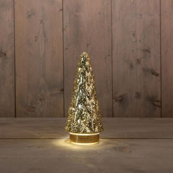 Árbol de Navidad 10led 24.5x10.5cm dorado